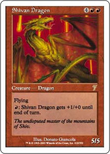 (7ED)Shivan Dragon/シヴ山のドラゴン