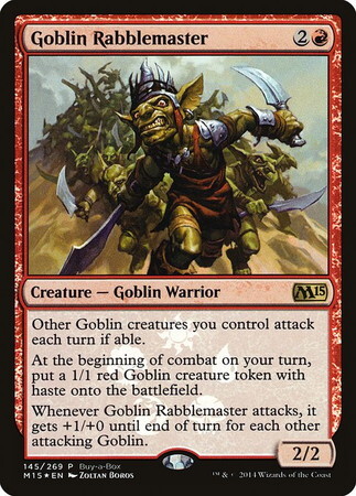 (M15)Goblin Rabblemaster(ロゴ入)(Buy-a-box)(F)/ゴブリンの熟練扇動者