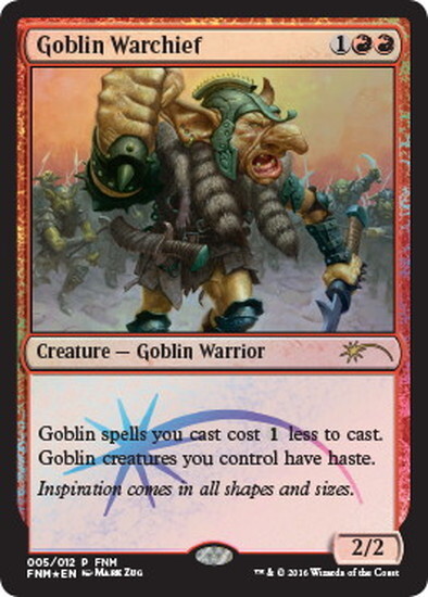 (FNM)Goblin Warchief(流星)(F)/ゴブリンの戦長