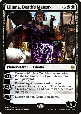 (AKH)Liliana Death's Majesty(日付入)(F)/死の権威、リリアナ