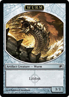 (SOM)Wurm(Lifelink)(トークン)/ワーム(絆魂)