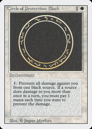 (3ED)Circle of Protection: Black/黒の防御円