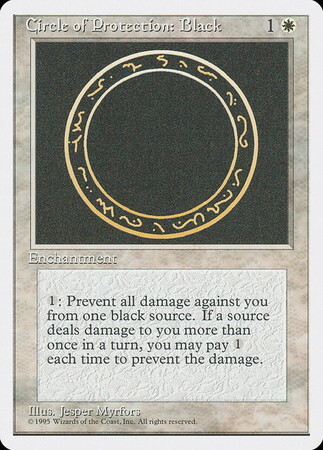 (4ED)Circle of Protection: Black(95年)/黒の防御円