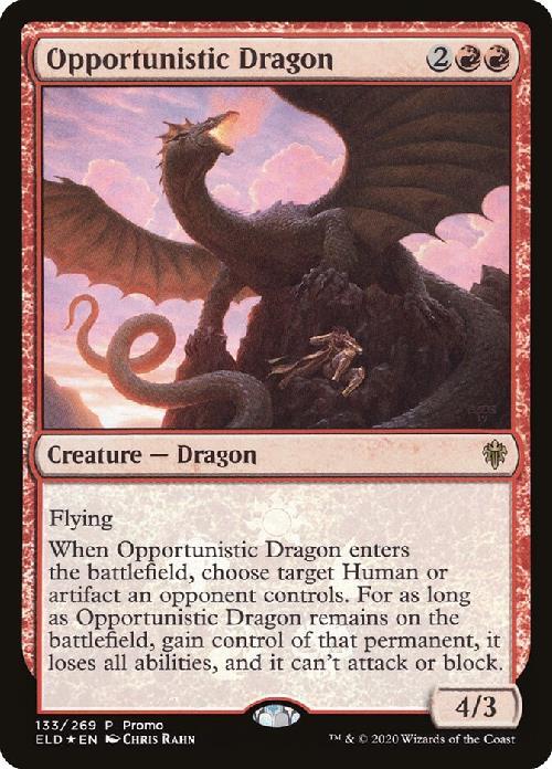 (ELD)Opportunistic Dragon(Promo)(ロゴ入)(F)/日和見ドラゴン