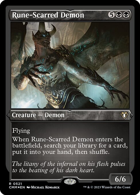 (CMM)Rune-Scarred Demon(0521)(ショーケース)(エッチング)(F)/ルーン傷の悪魔