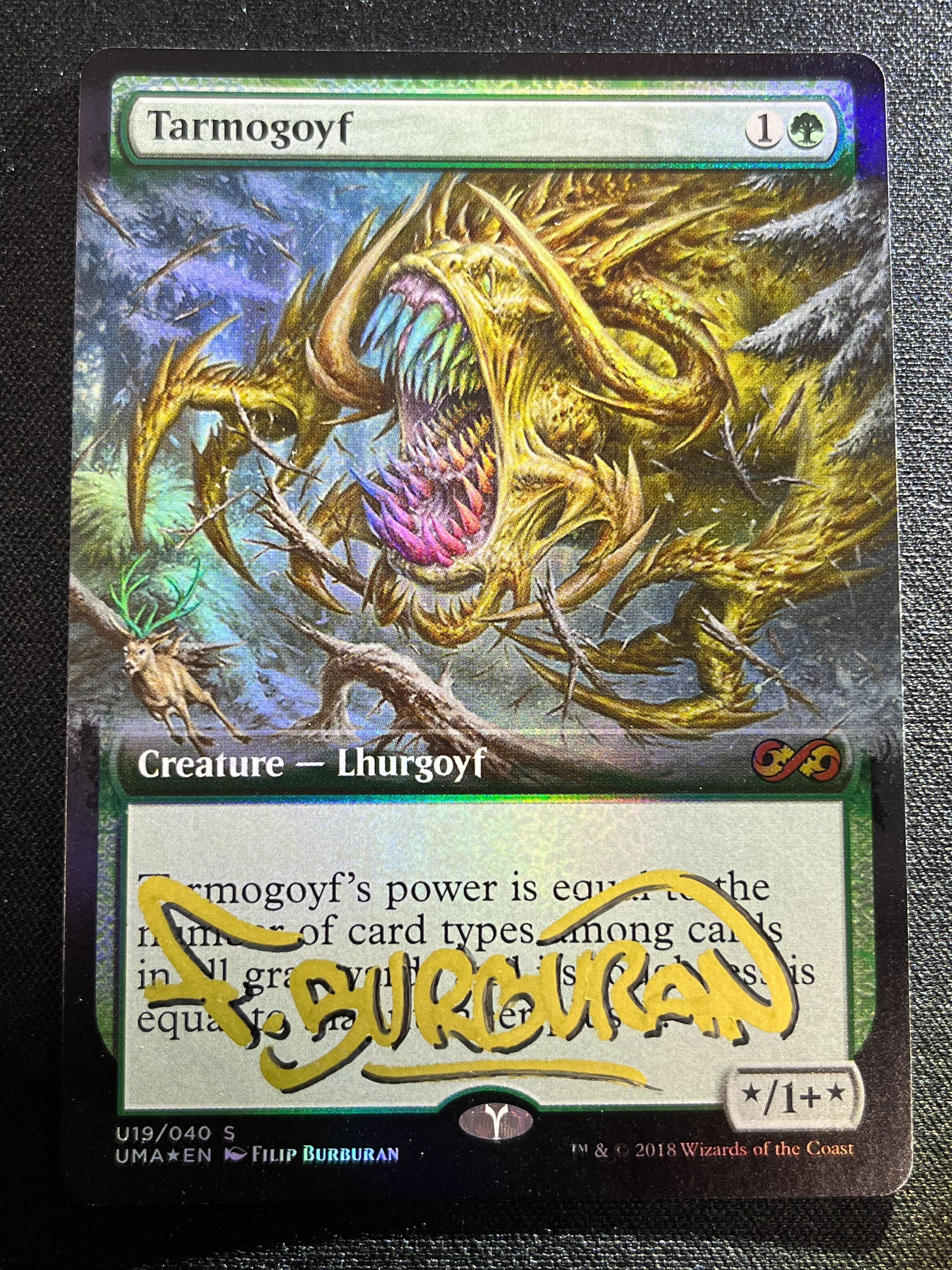 UMA)Tarmogoyf(U19/040S)(F)(PR)(EN)(SIGNED)/タルモゴイフ | 未登録