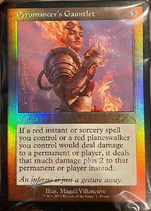 PRM)Pyromancer's Gauntlet(旧枠)(Promo)(F)/紅蓮術士の篭手 | (FOIL
