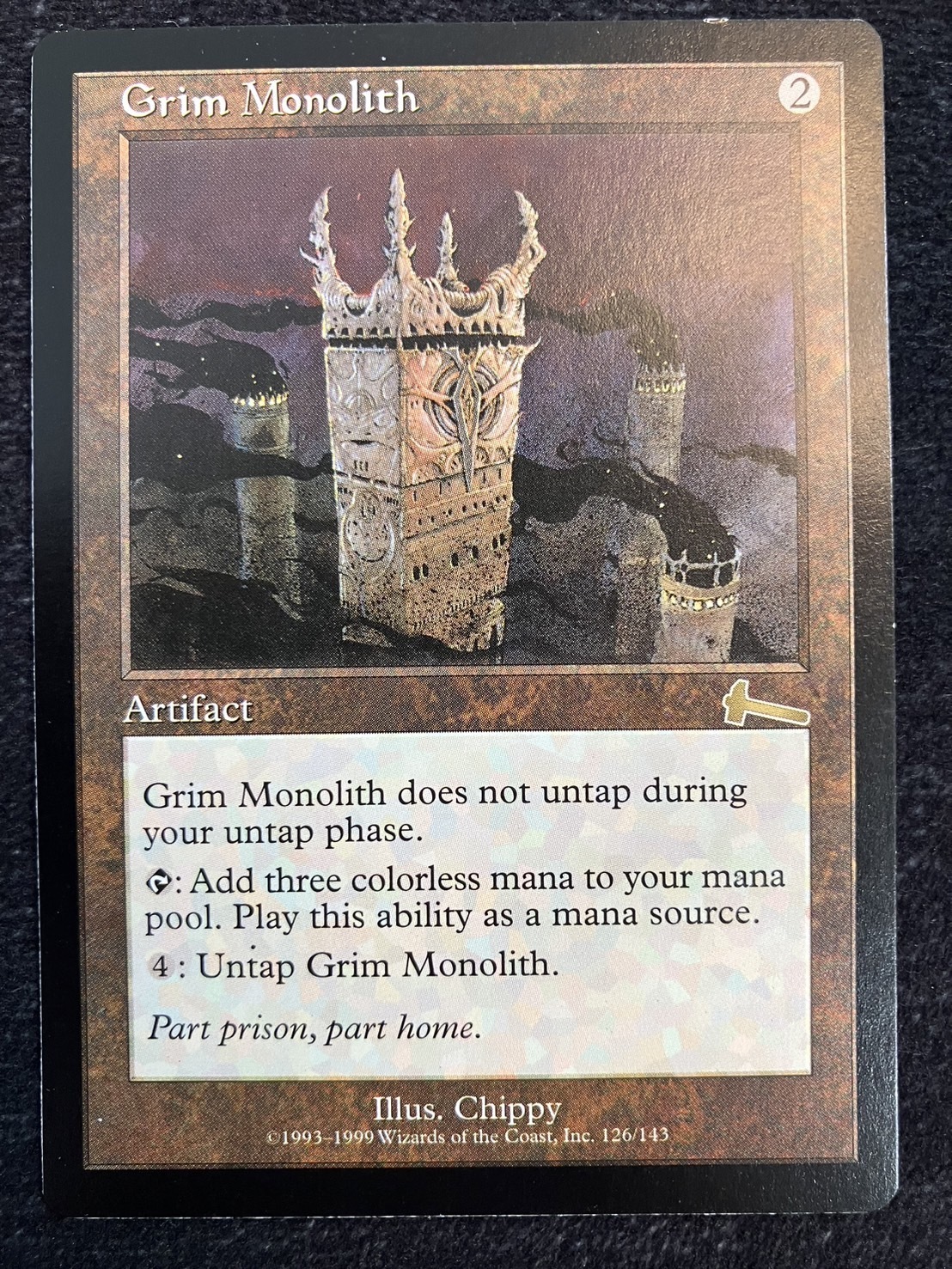 保証書付】 mtg 黒枠 Monolith 玄武岩のモノリス/Basalt ドイツ語 