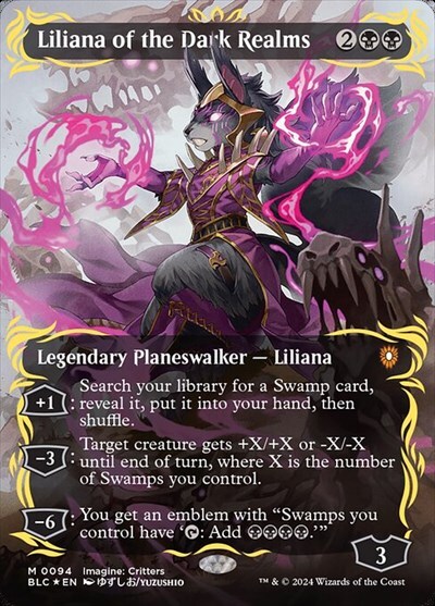 (BLC)Liliana of the Dark Realms(0094)(レイズド)(ボーダーレス)(アニメ)(F)/闇の領域のリリアナ