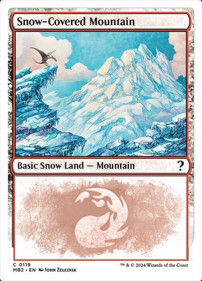 (MB2)Snow-Covered Mountain(0119)(白枠)/冠雪の山