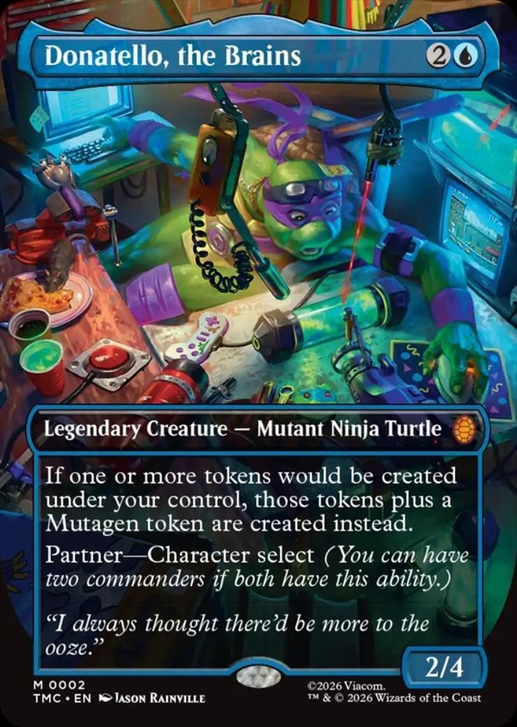 MTG チームの頭脳、ドナテロ/ボーダーレス サージfoil 英語1枚 TMC TMC)Donatello the Brains(0002)(ボーダーレス)/チームの頭脳