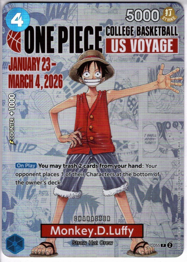 モンキー・D・ルフィ：P [P-055]【英語版】ワンピース USボヤージュ モンキー・D・ルフィ(英語版/US VOYAGE))(P-055) | P | ドラゴンスター