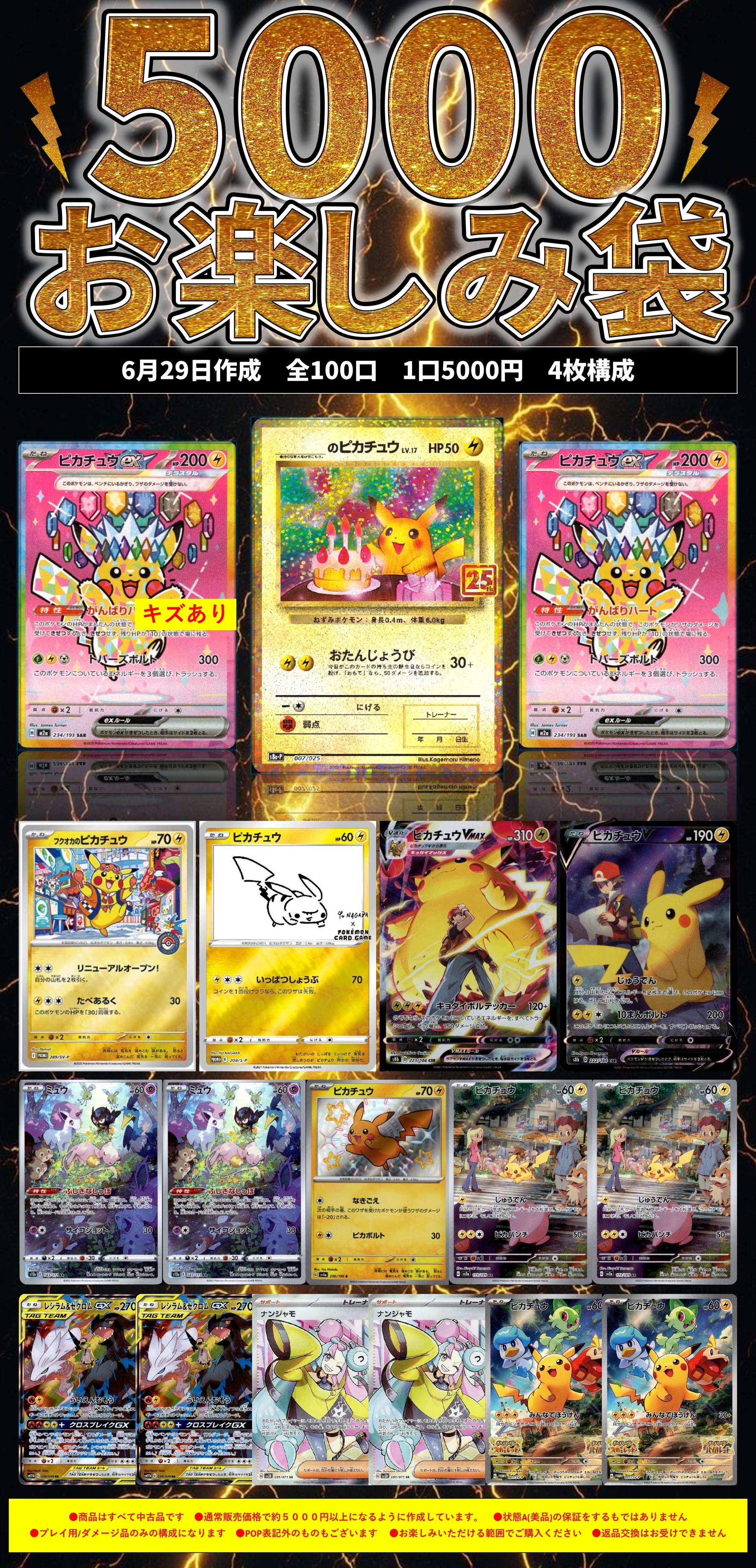 ピカチュウ祭り！】5000円お楽しみ袋 | 未登録 | ドラゴンスター