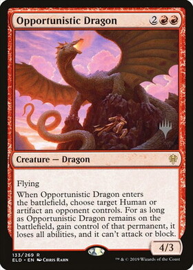 (ELD)Opportunistic Dragon(プロモP)(F)/日和見ドラゴン