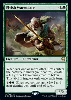 (KHM)Elvish Warmaster(プロモP)/エルフの戦練者