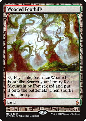 KTK)Wooded Foothills(F)/樹木茂る山麓 | (FOIL)神話レア・レア 