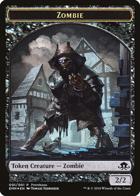 EMN)Zombe(Prerelease)(両面トークン)(F)/ゾンビトークン | (FOIL)神話