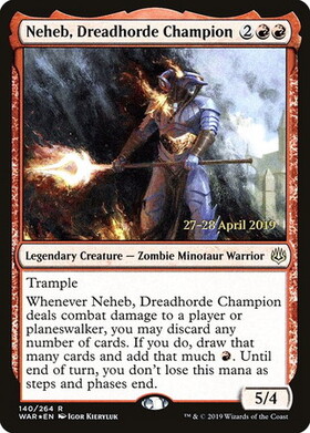 (WAR)Neheb Dreadhorde Champion(日付入)(F)/戦慄衆の勇者、ネヘブ