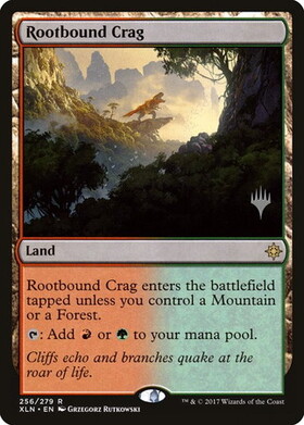 (XLN)Rootbound Crag(プロモP)/根縛りの岩山