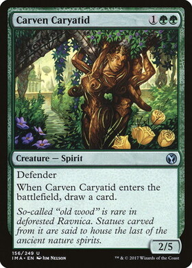 (IMA)Carven Caryatid(F)/木彫りの女人像