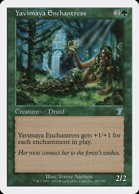 (7ED)Yavimaya Enchantress(F)/ヤヴィマヤの女魔術師