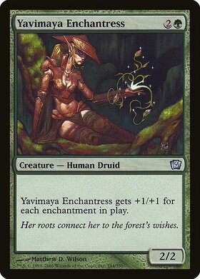 (9ED)Yavimaya Enchantress(F)/ヤヴィマヤの女魔術師