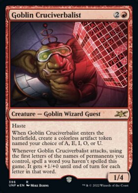 (UNF)Goblin Cruciverbalist(396)(ギャラクシー)(F)/ゴブリンのクロスワードマニア