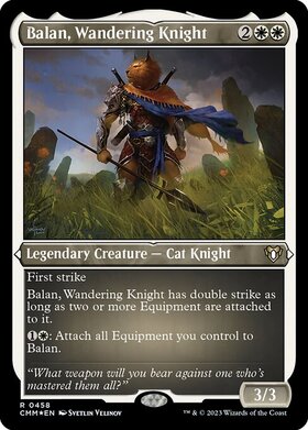(CMM)Balan Wandering Knight(0458)(ショーケース)(エッチング)(F)/放浪の騎士、バーラン