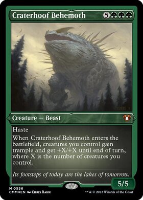 (CMM)Craterhoof Behemoth(0556)(ショーケース)(エッチング)(F)/孔蹄のビヒモス