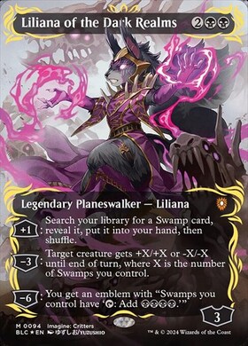 (BLC)Liliana of the Dark Realms(0094)(レイズド)(ボーダーレス)(アニメ)(F)/闇の領域のリリアナ