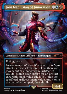 アイアンマン　mtg 英語　foil1枚 SLD)Iron Man Titan of Innovation(1731)(ボーダーレス)/(未訳) | 神話
