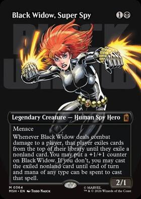 MSH)Black Widow Super Spy(0364)(ボーダーレス)(ロゴ) | 神話レア