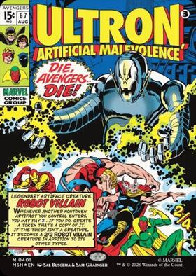 MTG ウルトロン クラシックコミック MSH)Ultron Artificial Malevolence(0401)(ボーダーレス)(クラシック